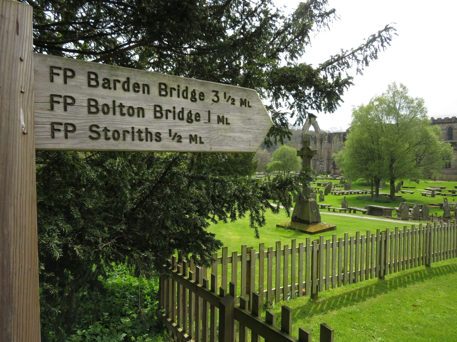 A wooden sign reads 